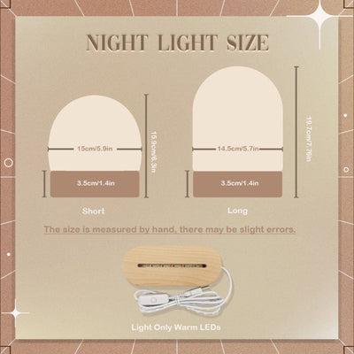 Kids Night Lights - Personalized Moon Star Clouds Nursery Decor Lamp