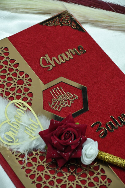 Star Design Nikah Nama Red,Navy Blue