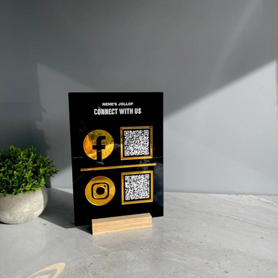 Social Media Acrylic Sign with Stand