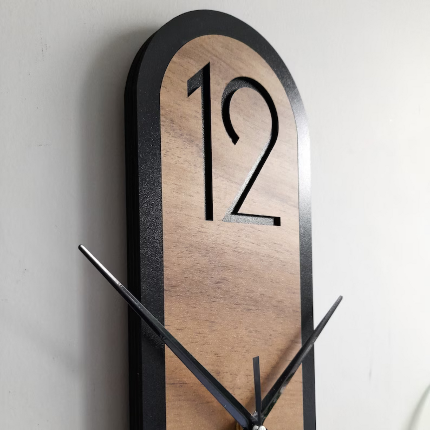 Minimalist Wall Clock - Long Oval Design For Home & Office Decor