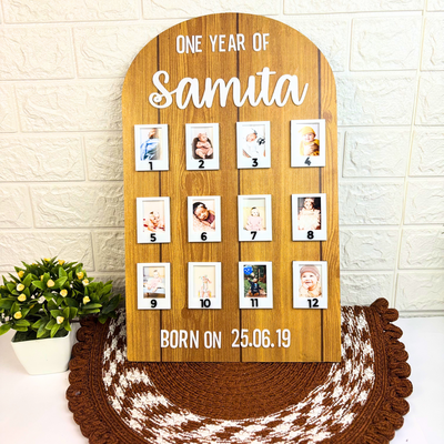 12 Month Photo Frame - Baby Birthday Gift